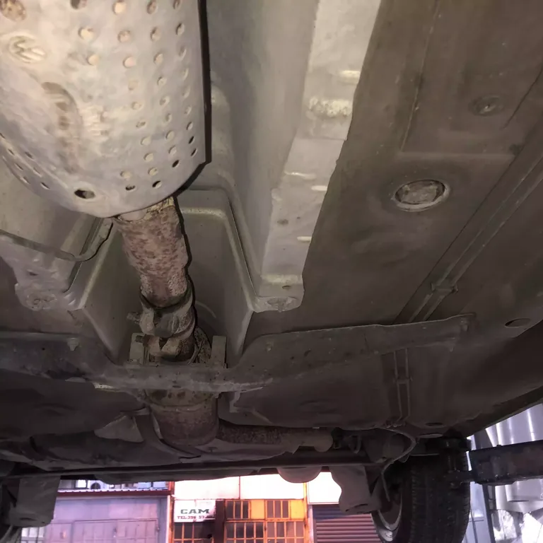 Catalyst heat shield and exhaust tunnel.
